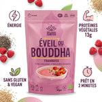 Eveil du Bouddha Framboise 360g Iswari - Protéines végétales vegan sans gluten prêt en 2 minutes