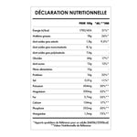 Les valeurs nutritionnelles de eveil de bouddha maca et vanille.