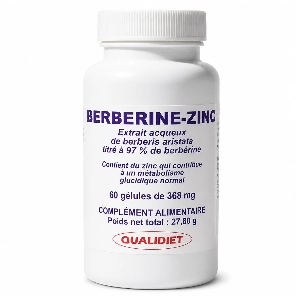 Berberis Aristata et Zinc Qualidiet - 60 gélules complément alimentaire