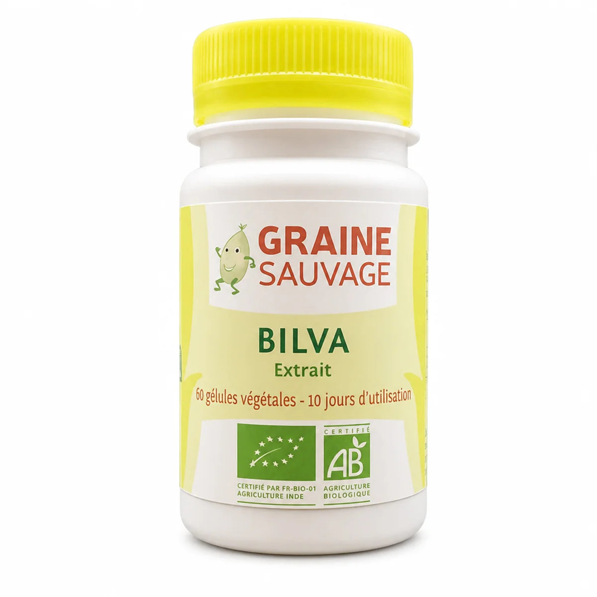 Extrait de Bilva Bio 60 gélules Graine Sauvage flacon blanc cap jaune