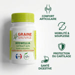 Boswellia extrait 60 gélules Graine Sauvage avec bénéfices articulaires, mobilité et santé digestive