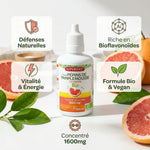 Extrait Pépins Pamplemousse Superdiet 50ml avec infographies bénéfices santé