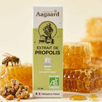 Extrait de propolis bio Aagaard 15mL avec ingrédients naturels et miel en bouteille