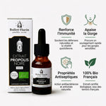 Extrait de Propolis Noire Bio Ballot-Flurin 15ml avec bénéfices immunité et gorge
