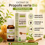 Extrait Propolis Verte Bio Propos'Nature 15ml avec bénéfices immunité et vitalité