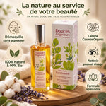 Fantômette Démaquillant Bio 100ml avec ses bénéfices : naturel, certifié Cosmos, apaise la peau
