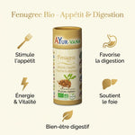 Fenugrec Bio 60 gélules Ayur-Vana - appétit, digestion et vitalité avec certifications bio