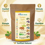 Fenugrec bio poudre 150g Ayur-Vana - Sachet kraft avec bénéfices digestifs et énergétiques