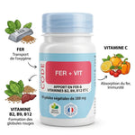 Fer + Vit 60 gélules avec vitamines B et C - Complément alimentaire Laboratoire Code