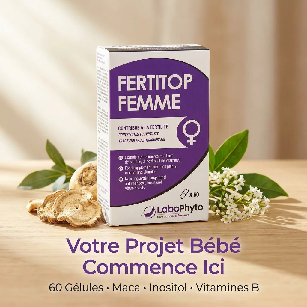 Fertitop Femme 60 gélules Labophyto - Complément fertilité féminine avec maca et inositol
