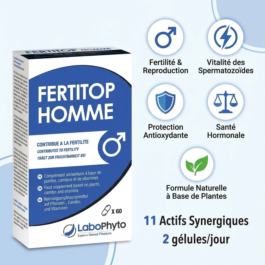 Fertitop Homme 60 gélules Labophyto - Fertilité masculine avec 11 actifs synergiques