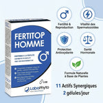 Fertitop Homme 60 gélules Labophyto - Fertilité masculine avec 11 actifs synergiques