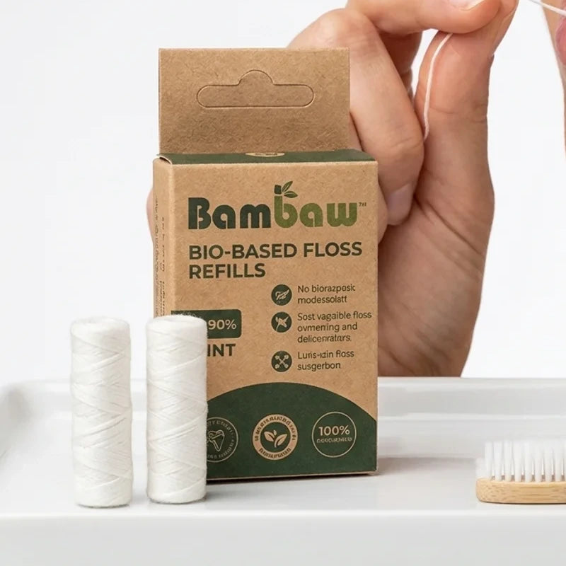 Fil dentaire en PLA Bambaw recharges 2x50M écologique durable