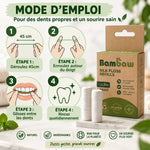 Fil dentaire soie Bambaw recharges 2x50m - guide d'utilisation étapes packaging