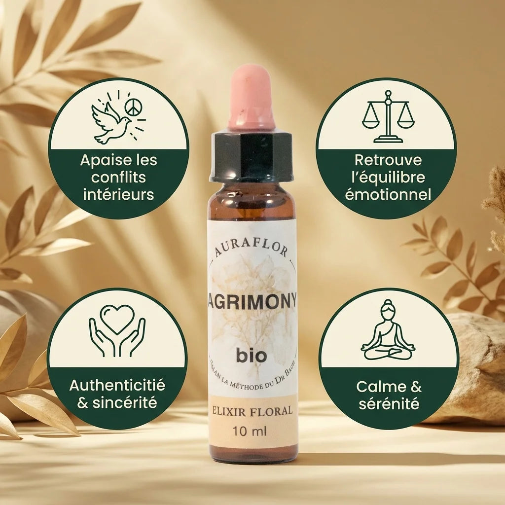 Fleur de Bach Agrimony bio 10ml Dioter - Équilibre émotionnel et sérénité