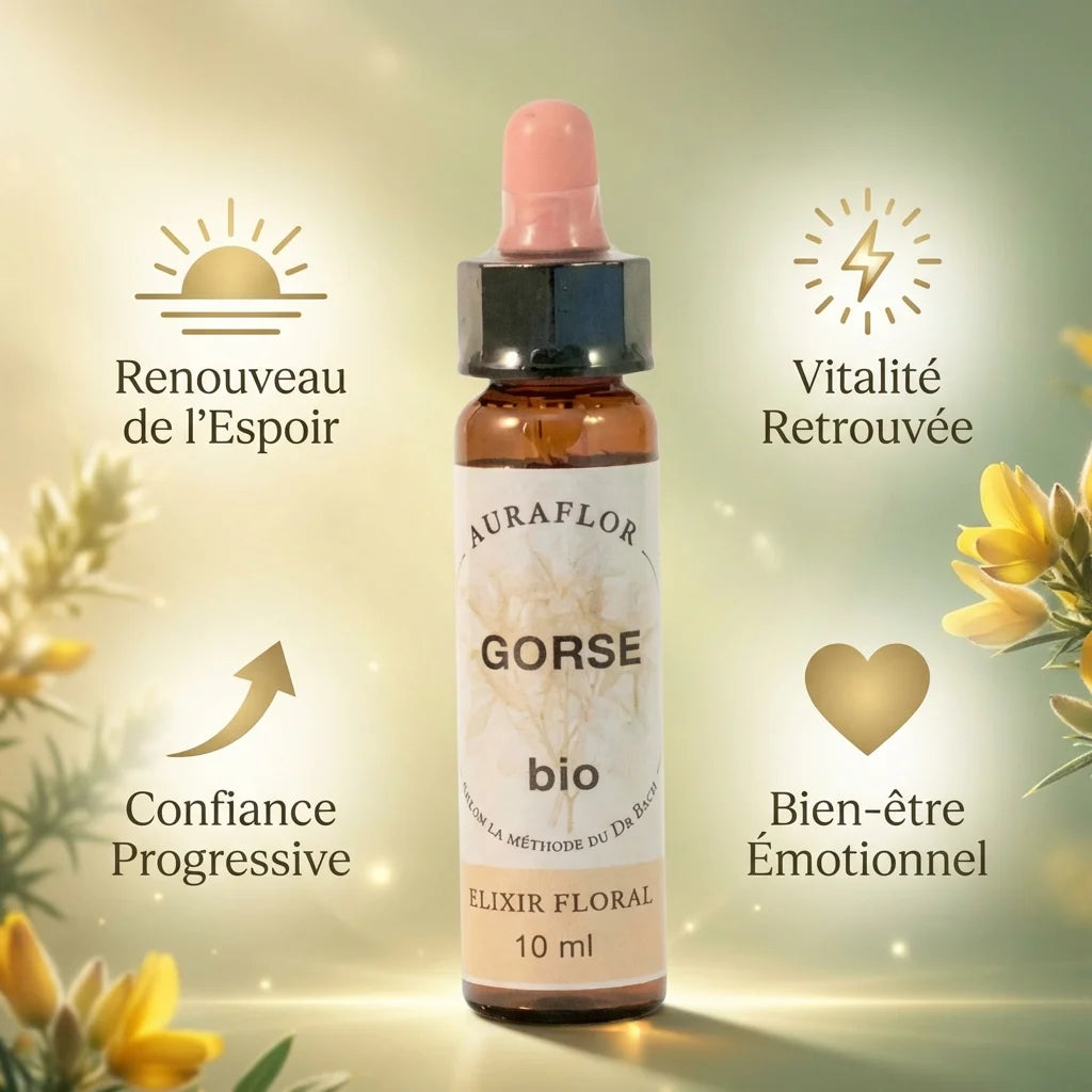 Fleur de Bach Ajonc Bio 10ml Dioter avec bénéfices : renouveau, vitalité, confiance et bien-être
