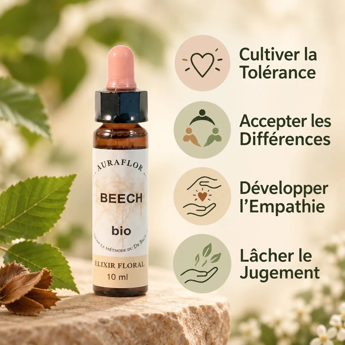 Fleur de Bach Beech bio 10ml Dioter - Cultiver tolérance et empathie naturellement