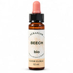 Fleur de Bach Beech bio 10 ml en flacon verre ambré avec pipette, élixir floral naturel