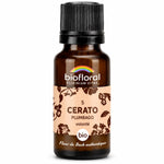 Flacon en verre ambré Fleur de Bach Cerato (Plumbago) Bio en granules 19,5 g Biofloral sur fond blanc