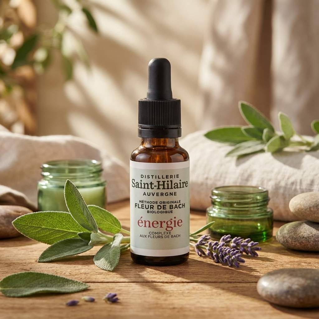 Fleur de Bach Energie bio Saint-Hilaire 20ml avec herbes naturelles et lumière du jour