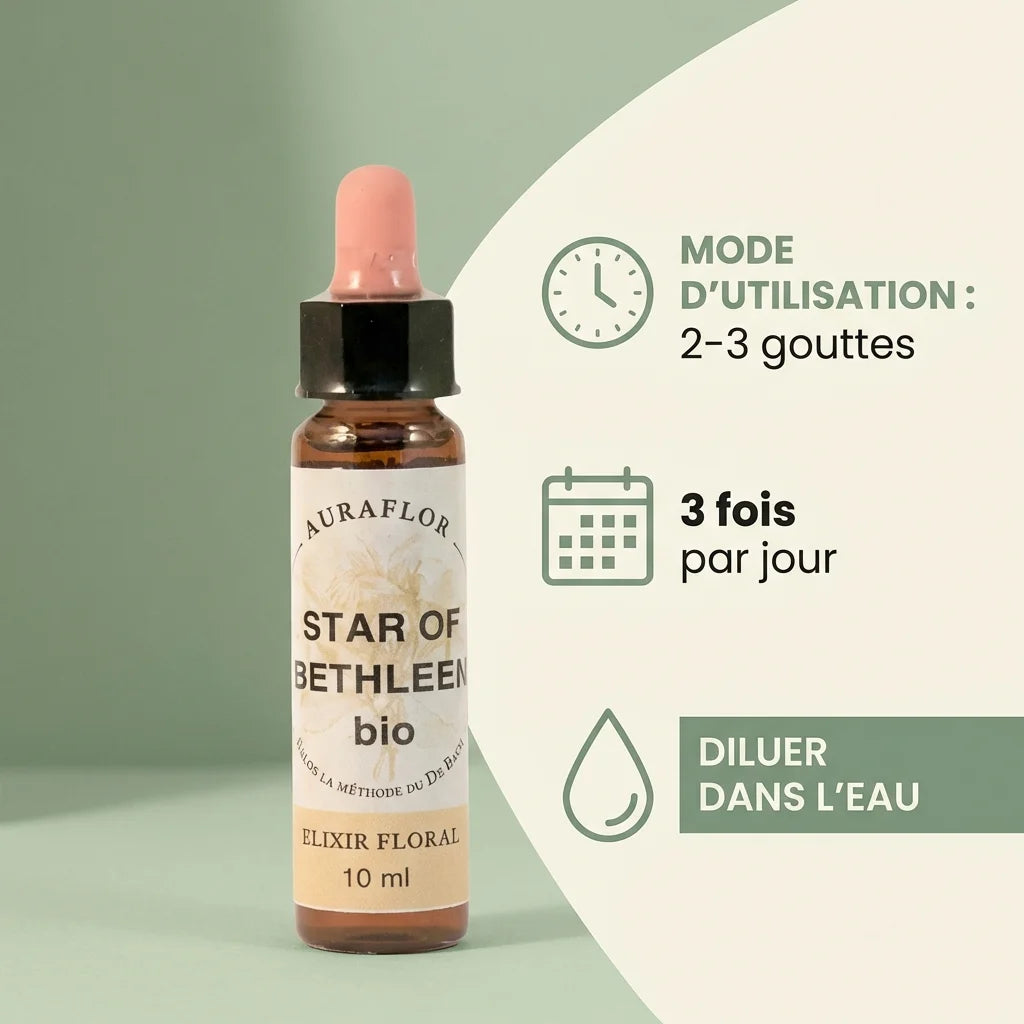 Fleur de Bach Etoile de Bethléem Bio 10ml Dioter avec mode d'utilisation et posologie