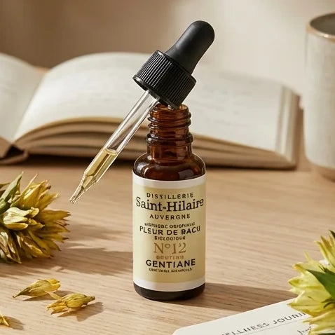 Fleur de Bach Gentiane n°12 bio 20ml Saint-Hilaire avec fleurs et journal bien-être