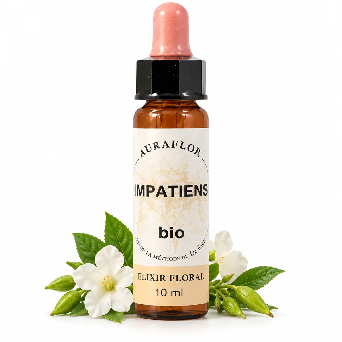 Fleur de Bach Impatiens Bio 10ml Dioter - Flacon verre ambré avec pipette