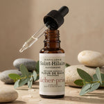 Fleur de Bach Lacher-Prise 20ml Saint-Hilaire avec compte-gouttes sur fond zen