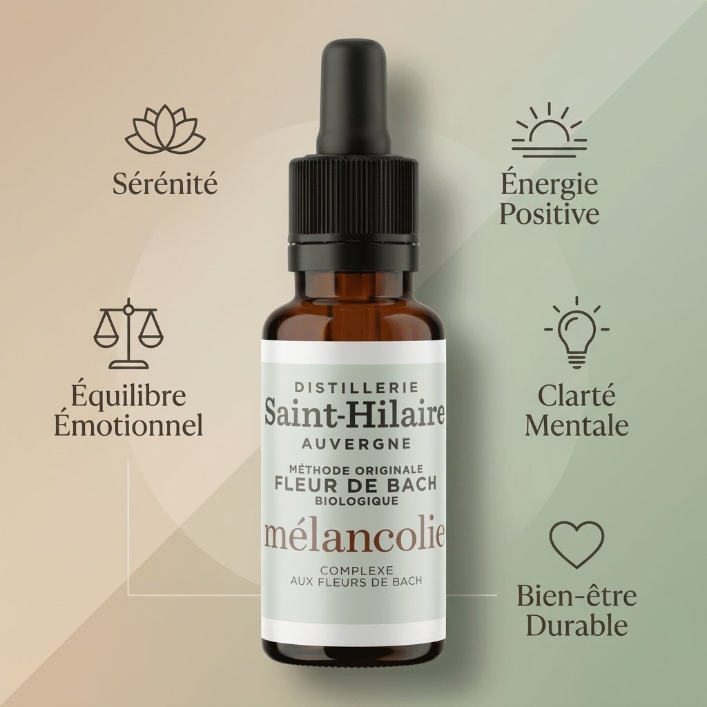 Fleur de Bach Mélancolie 20ml Saint-Hilaire avec bénéfices sérénité équilibre émotionnel bien-être