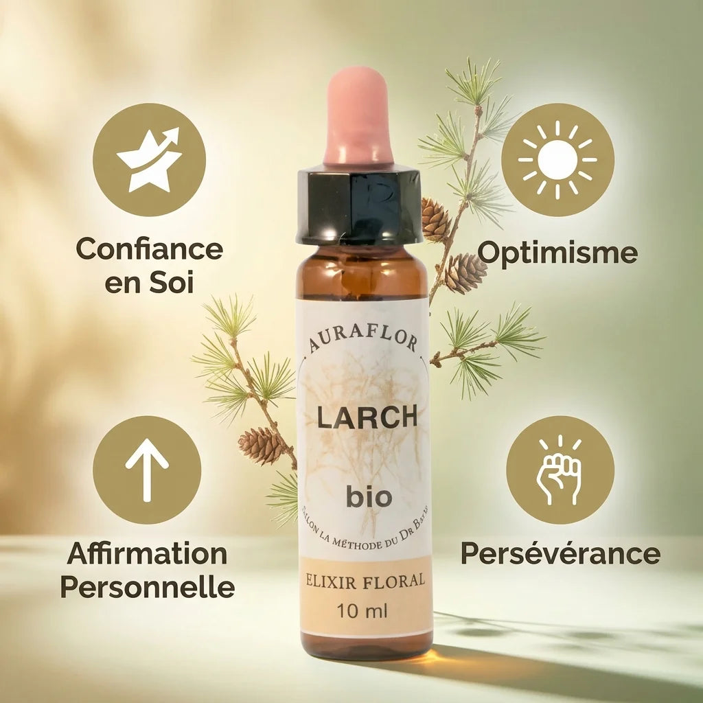 Fleur de Bach Mélèze Bio 10ml - Confiance, optimisme et persévérance avec Dioter