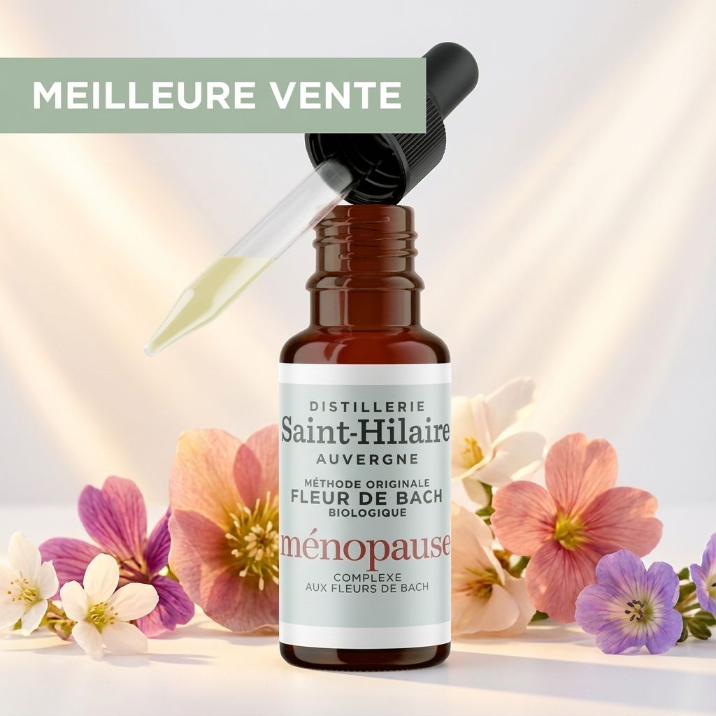 Fleur de Bach ménopause bio 20ml Distillerie Saint Hilaire avec fleurs