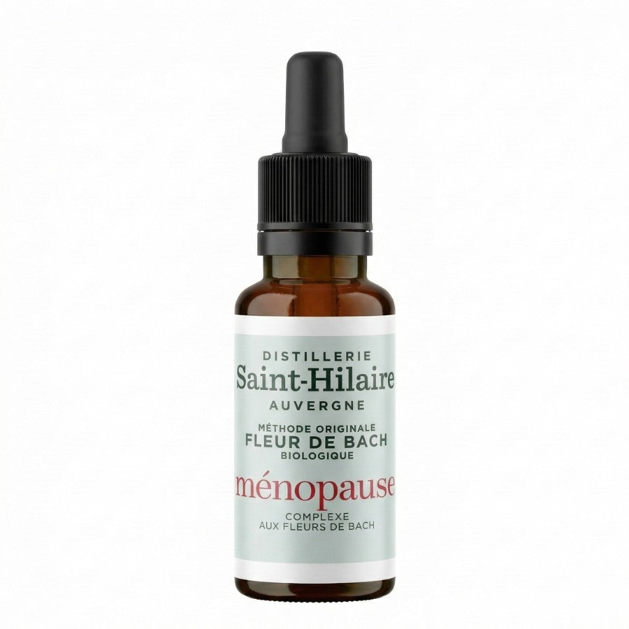Un flacon de 20 ml de fleur de bach ménopause de la marque saint hilaire