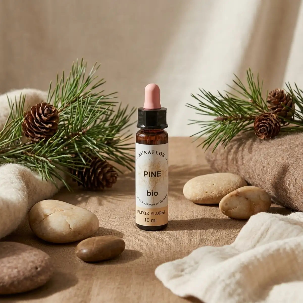 Fleur de Bach Pin Sylvestre bio 10ml Dioter avec accessoires bien-être naturels