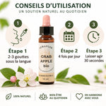 Fleur de Bach Pommier Sauvage Bio 10ml Dioter avec mode d'emploi en gouttes