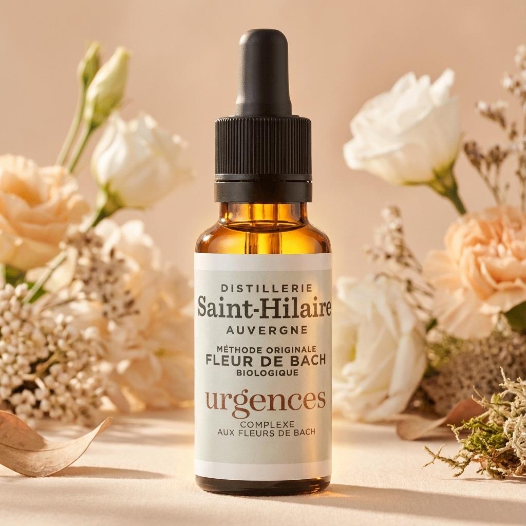 Fleur de Bach Urgences 20ml Saint-Hilaire en flacon ambré avec compte-gouttes