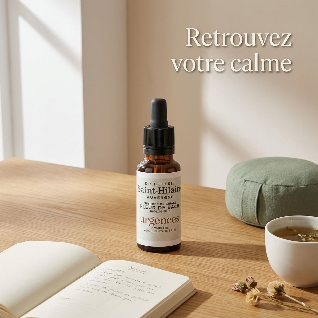Fleur de Bach Urgences 20ml Saint-Hilaire - Retrouvez votre calme sur bureau zen