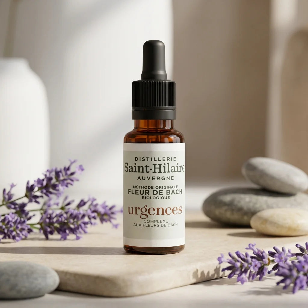 Fleur de Bach Urgences 20ml Saint-Hilaire en flacon verre ambré avec pipette, remède naturel bien-être