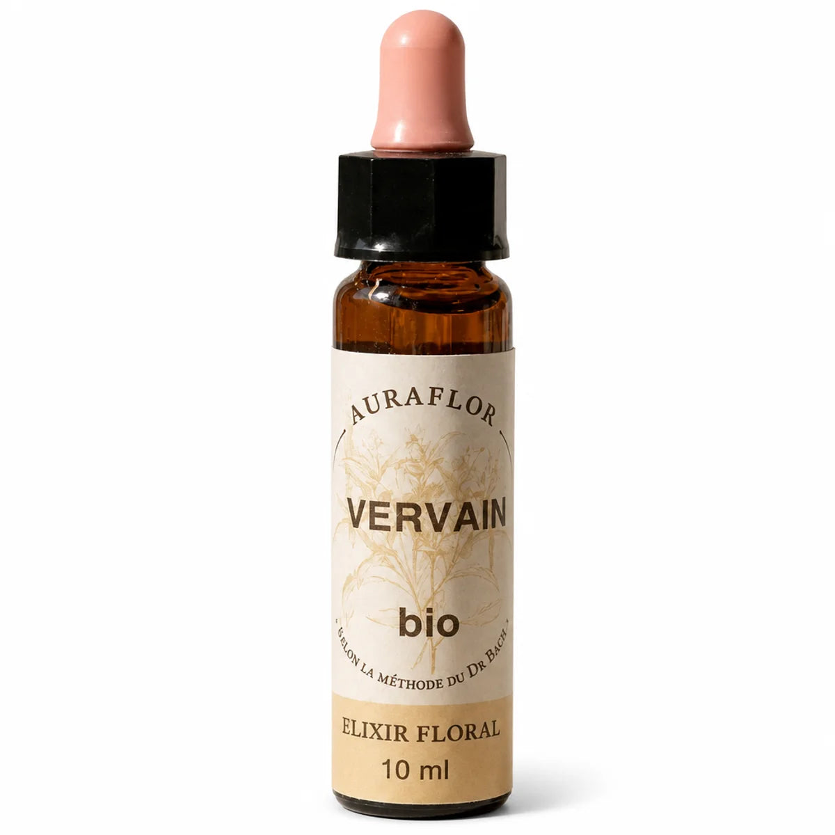 Fleur de Bach Verveine bio 10ml - Flacon compte-gouttes verre ambré Dioter