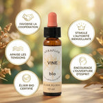 Fleur de Bach vigne bio 10ml Dioter - Flacon avec bénéfices bien-être et certification bio