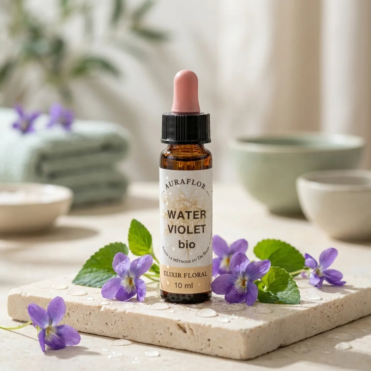 Fleur de Bach Violette d'eau Bio 10ml - Dioter avec fleurs fraîches et gouttes d'eau