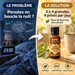 Fleur de Bach White Chestnut bio en granules Biofloral : flacon ambré et posologie, de la nuit agitée au matin serein