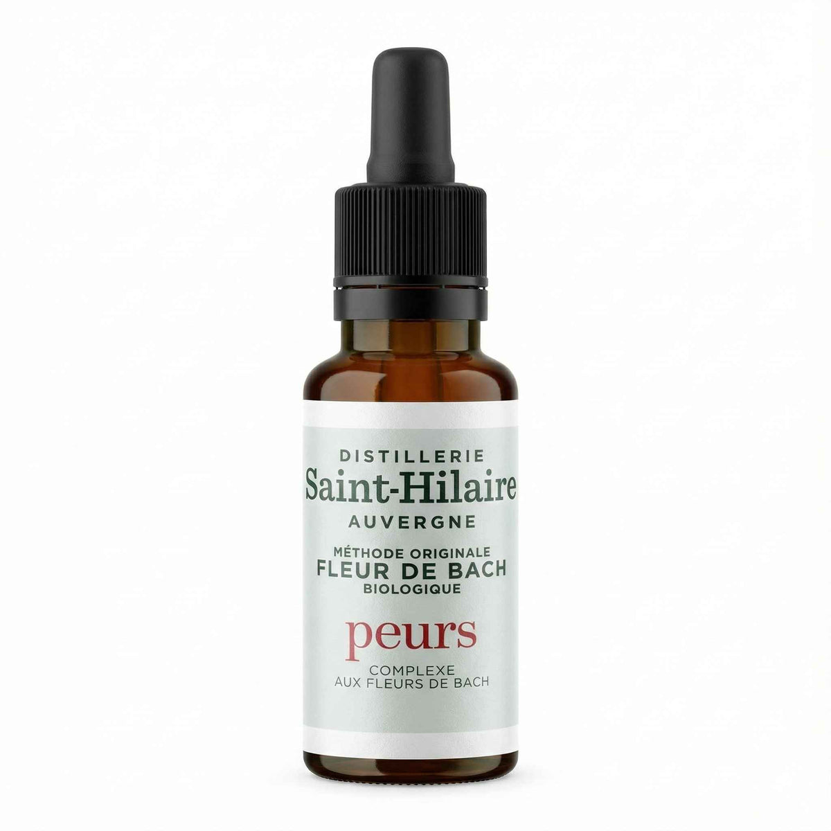 Un flacon de 20ml de fleur de bach peur de la distillerie saint hilaire.