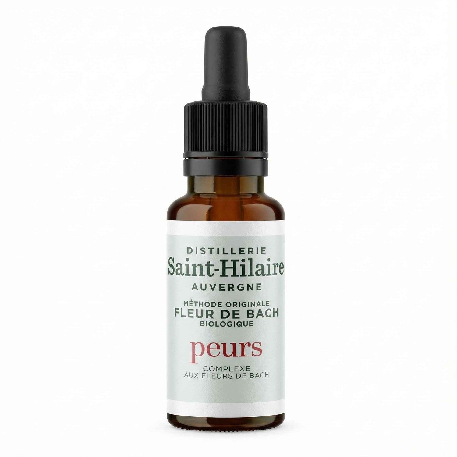 Un flacon de 20ml de fleur de bach peur de la distillerie saint hilaire.