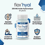 Flex'hyal 60 gélules acide hyaluronique LT Labo - mobilité articulaire et hydratation cartilage