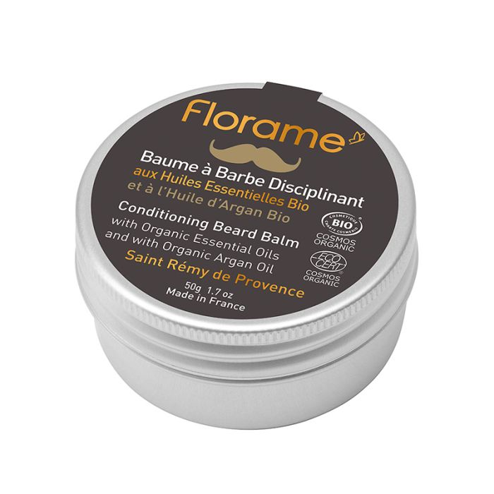 Un Baume à barbe disciplinant certifié bio de 50 g de la marque Florame