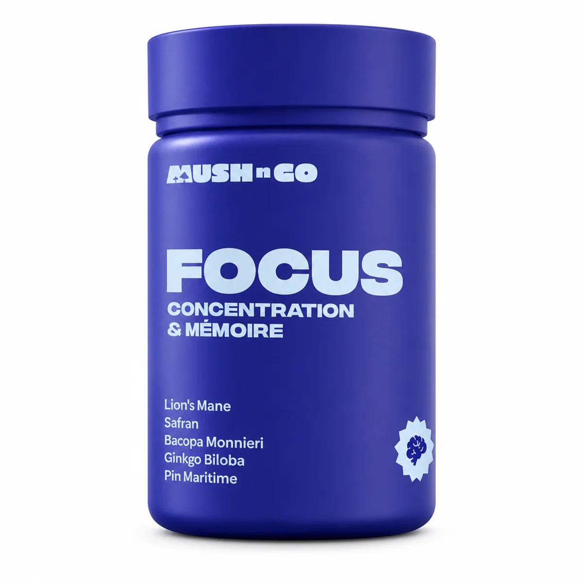Flacon MushnGo Focus - Complément concentration, mémoire et productivité