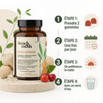 Gummies Lion's Mane Focus French Mush avec guide posologie 2 gummies par jour le matin