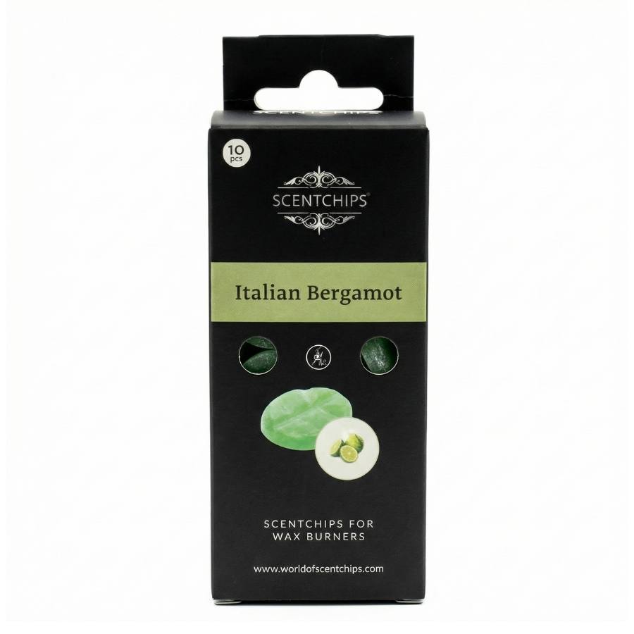 Une boîte de 10 fondants à la bergamote italienne de la marque scentschips