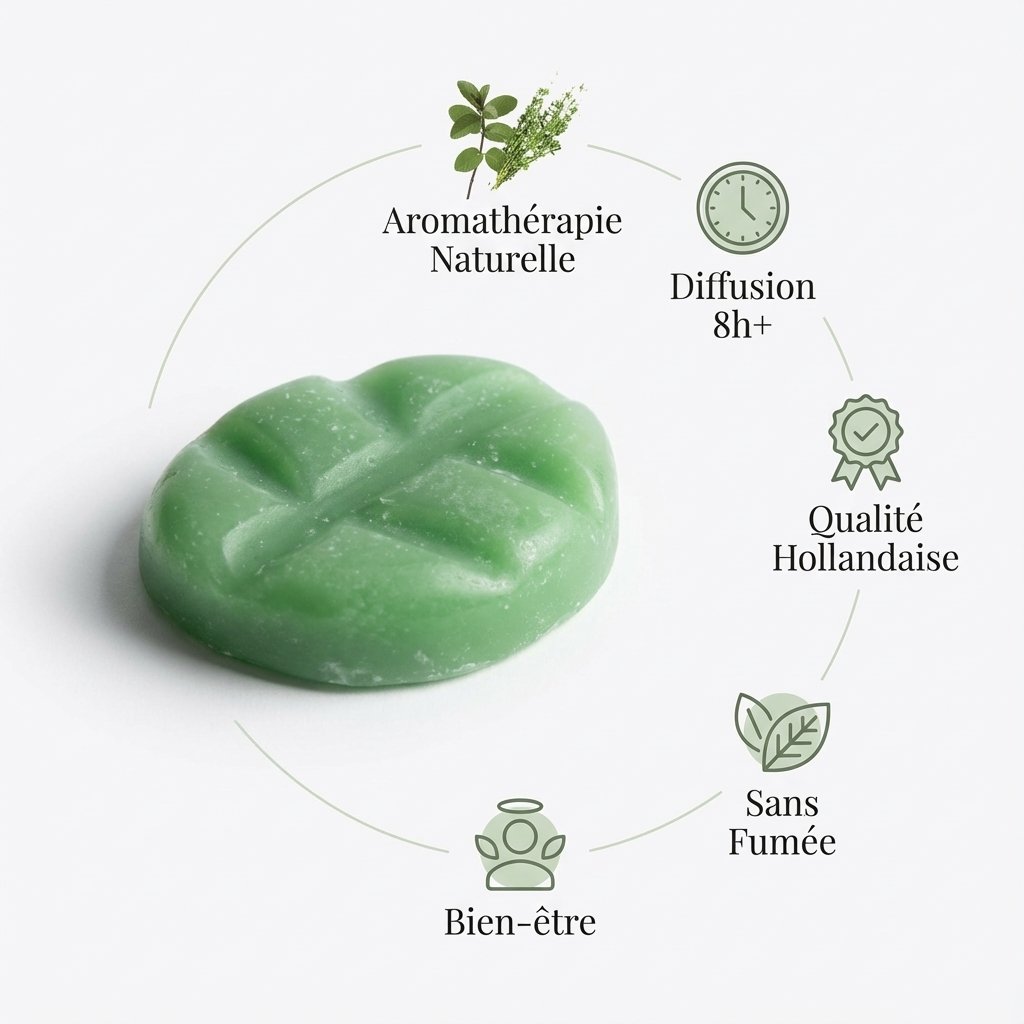 Fondant cire parfumé Patchouli Thym Scentships - Diffusion 8h, sans fumée, aromathérapie naturelle