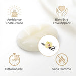 Fondant de cire Vanille Scentships avec bénéfices wellness : ambiance chaleureuse, bien-être, 8h+ diffusion